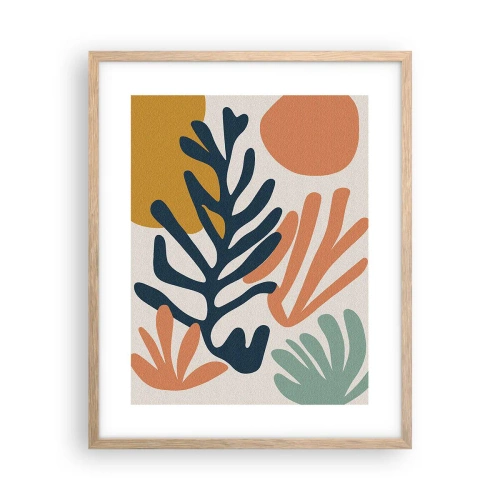 Plakat w ramie jasny dąb - Koralowe morza - 40x50 cm