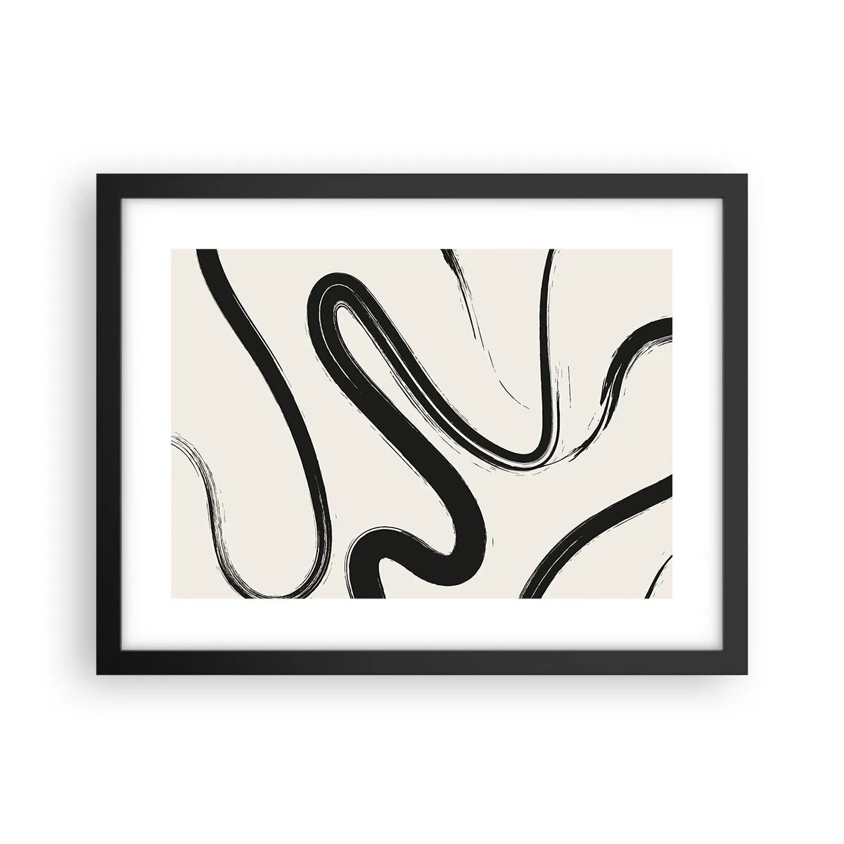 Plakat w czarnej ramie - Czarno-biała fanaberia - 40x30 cm