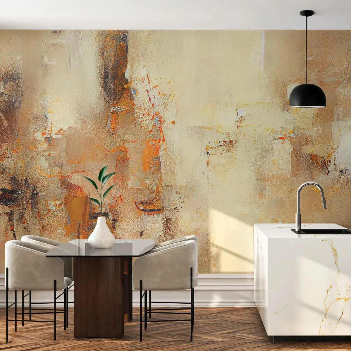 Fototapeta Premium Sand - Dusza bursztynu - Abstrakcja, Sztuka, Minimalizm - 250x175 cm