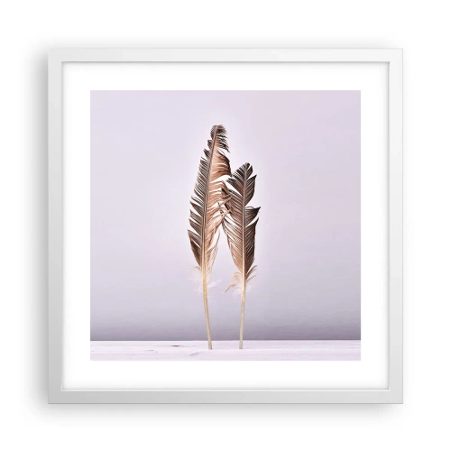 Plakat w białej ramie - Przeciw nicości - 40x40 cm