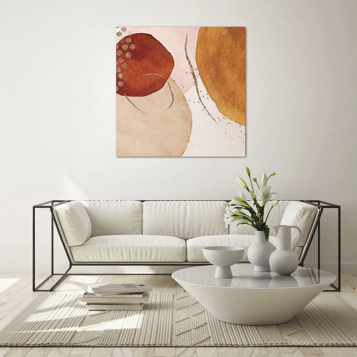 Obraz na szkle - Krągłość i ruch - 70x70 cm