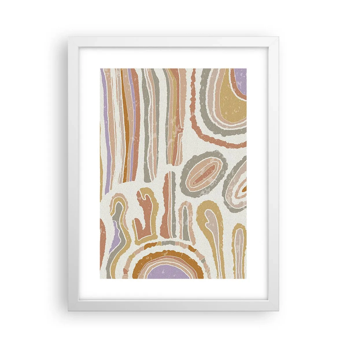 Plakat w białej ramie - Barwne przekroje - 30x40 cm