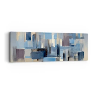 Obraz na płótnie - Błękitna konstrukcja - 90x30 cm