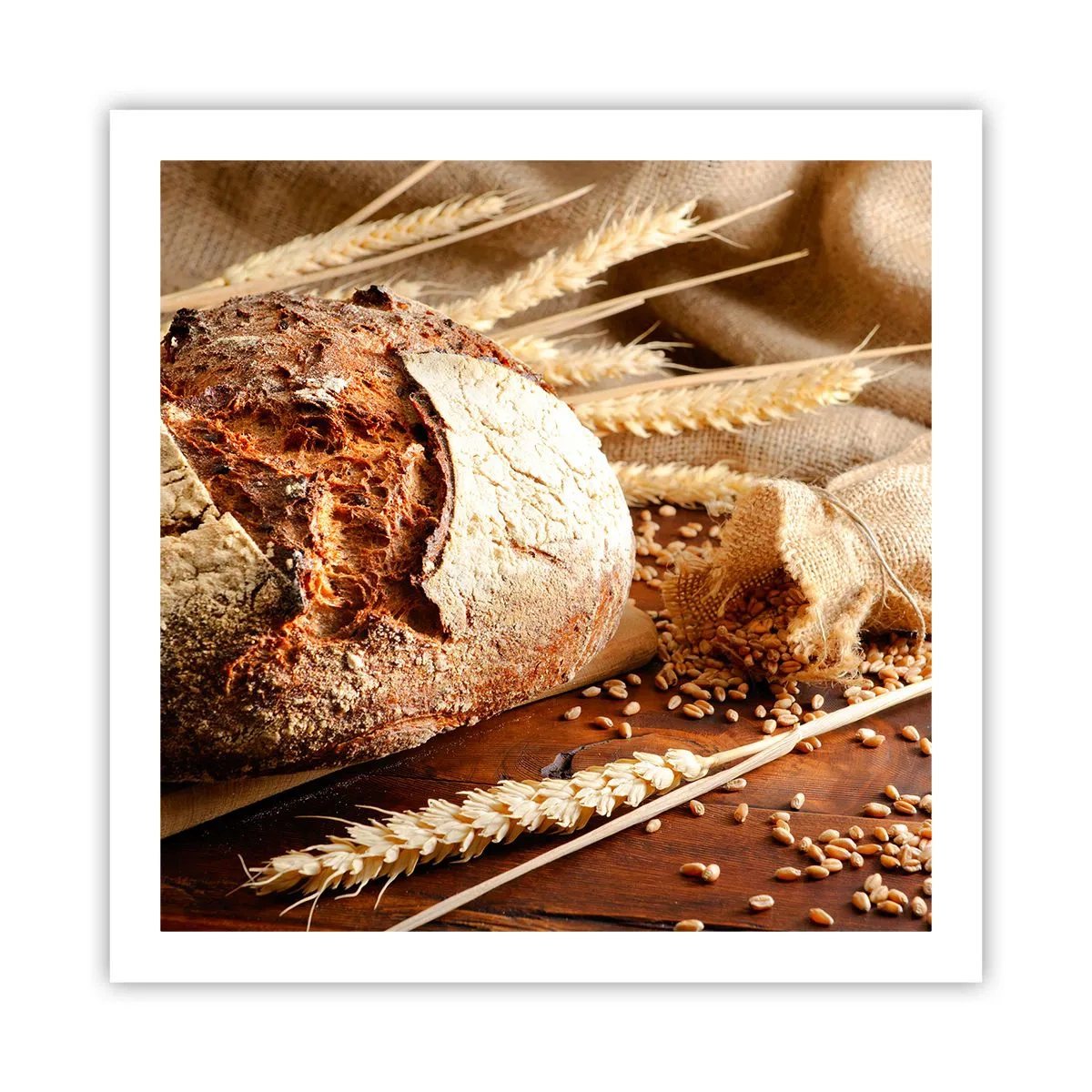 Plakat - Apetyczny, wonny, chrupiący - 60x60 cm