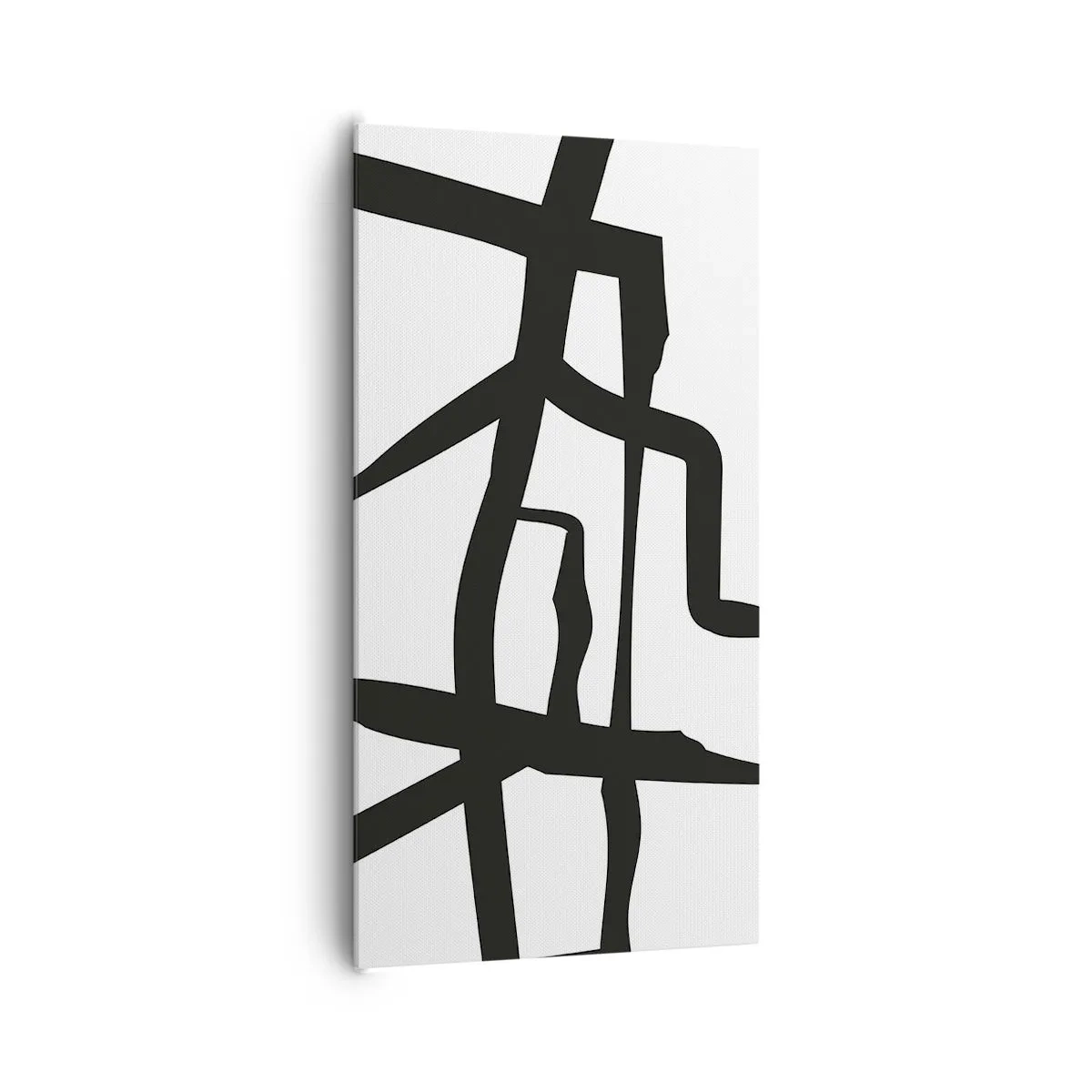 Obraz na płótnie - Czarno-biała konstrukcja - 65x120 cm