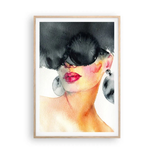 Plakat w ramie jasny dąb - Tajemnica elegancji - 70x100 cm