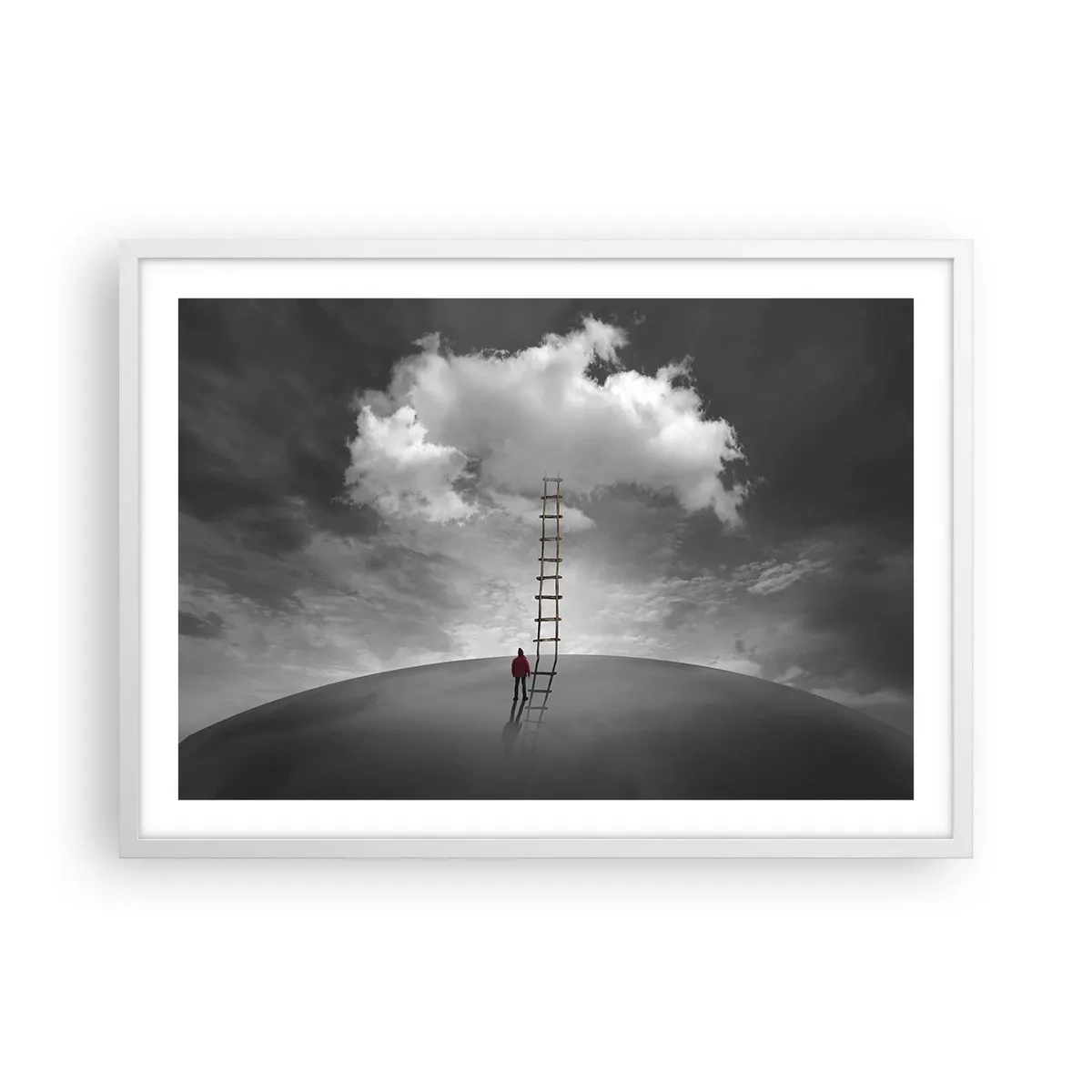 Plakat w białej ramie - Wszystko możliwe - 70x50 cm