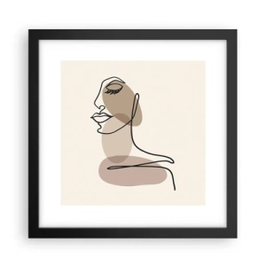Plakat w czarnej ramie - Pewna linia piękna - 30x30 cm