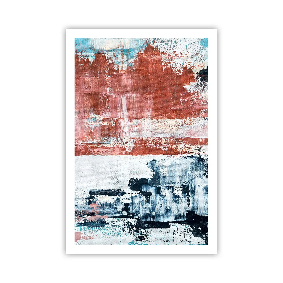 Plakat - Abstrakcyjne pół na pół - 61x91 cm