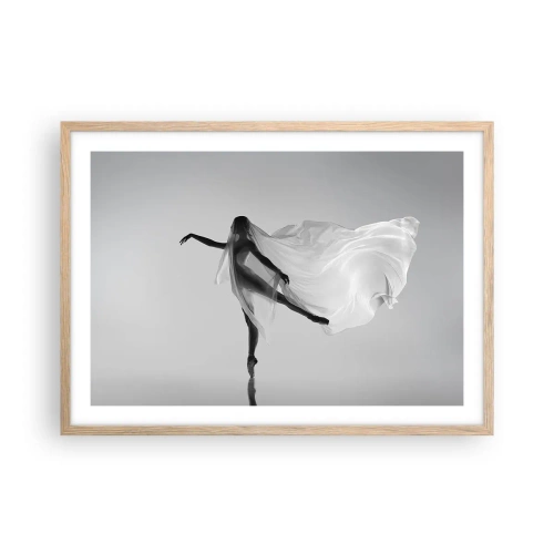 Plakat w ramie jasny dąb - Lekkość i wdzięk - 70x50 cm