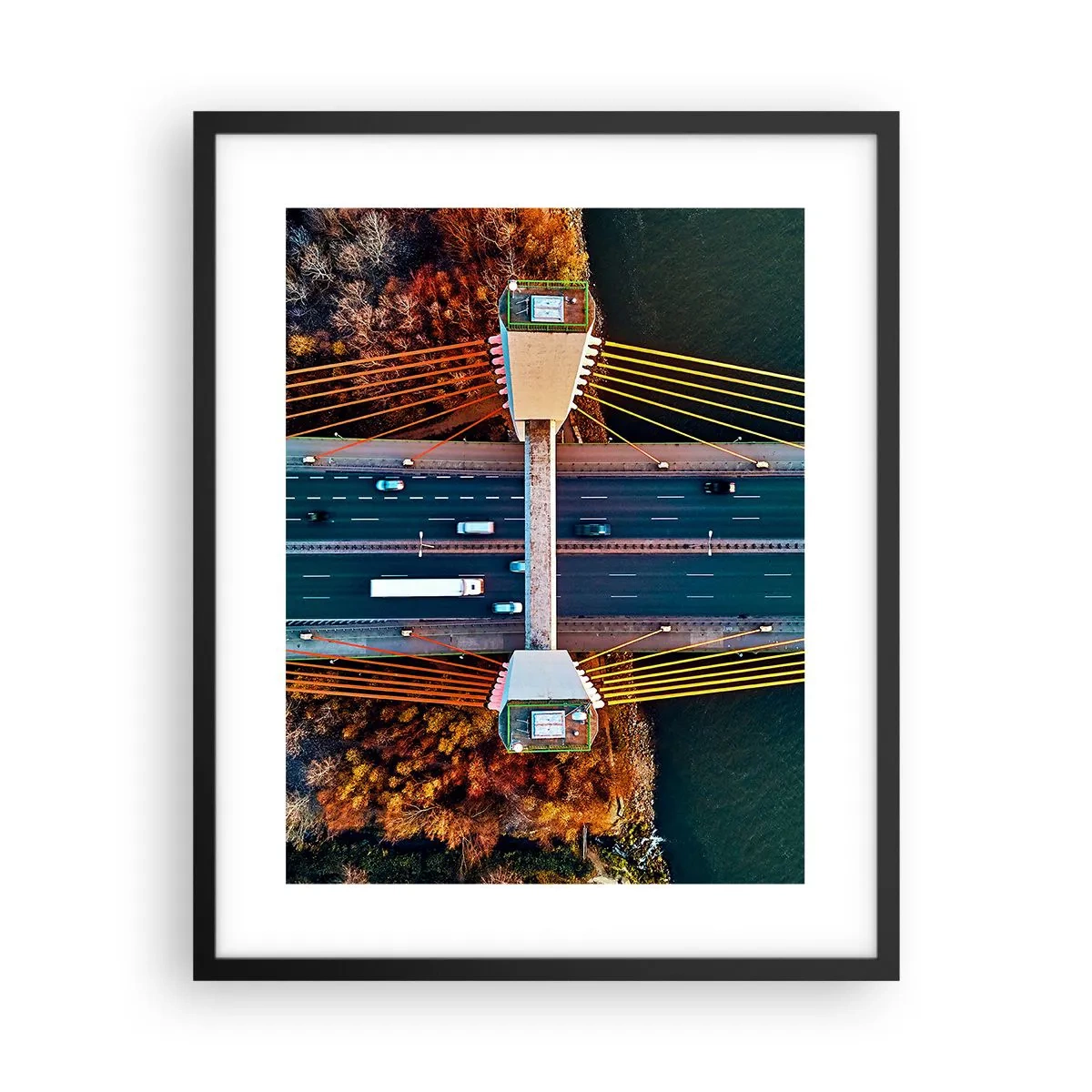 Plakat w czarnej ramie - ZA wodami, za lasami - 40x50 cm