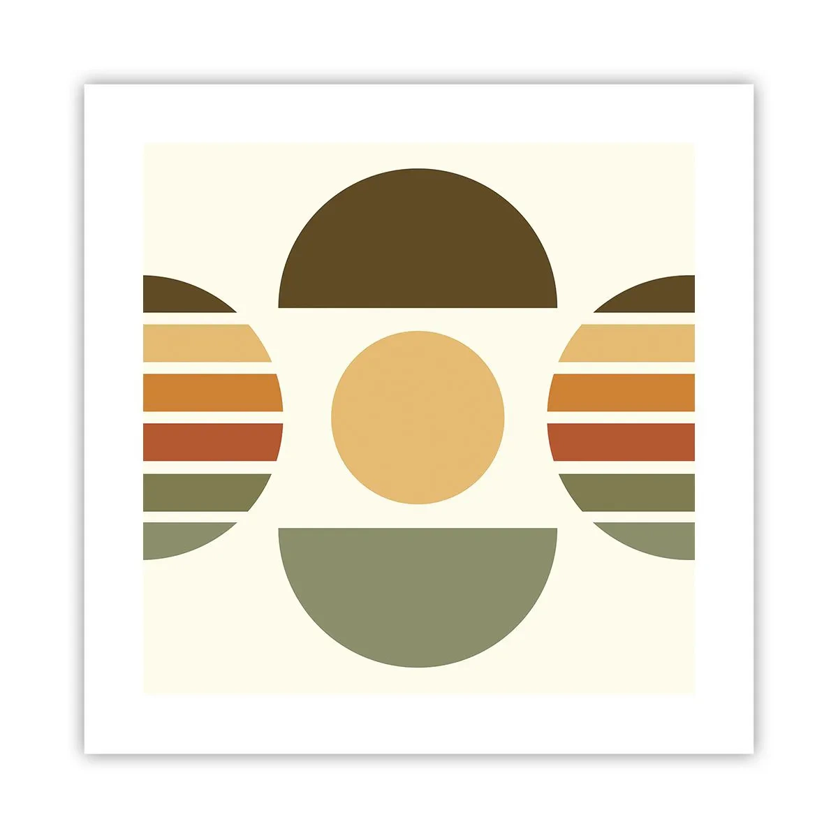 Plakat - W kolorach ziemi - 40x40 cm