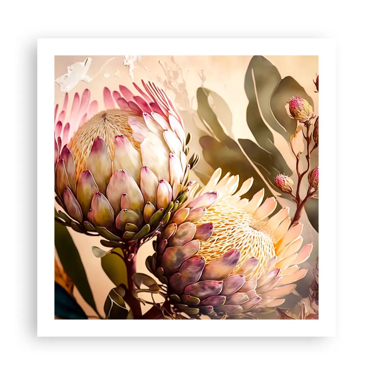 Plakat - Czule objęte - 60x60 cm