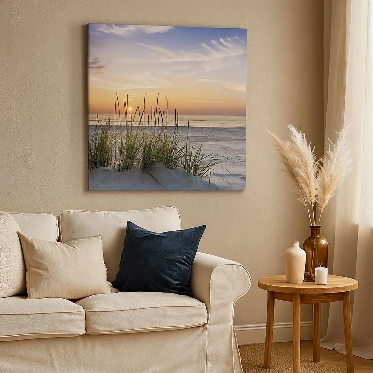 Obraz na płótnie - Popatrz, pomyśl, poczuj - 30x30 cm