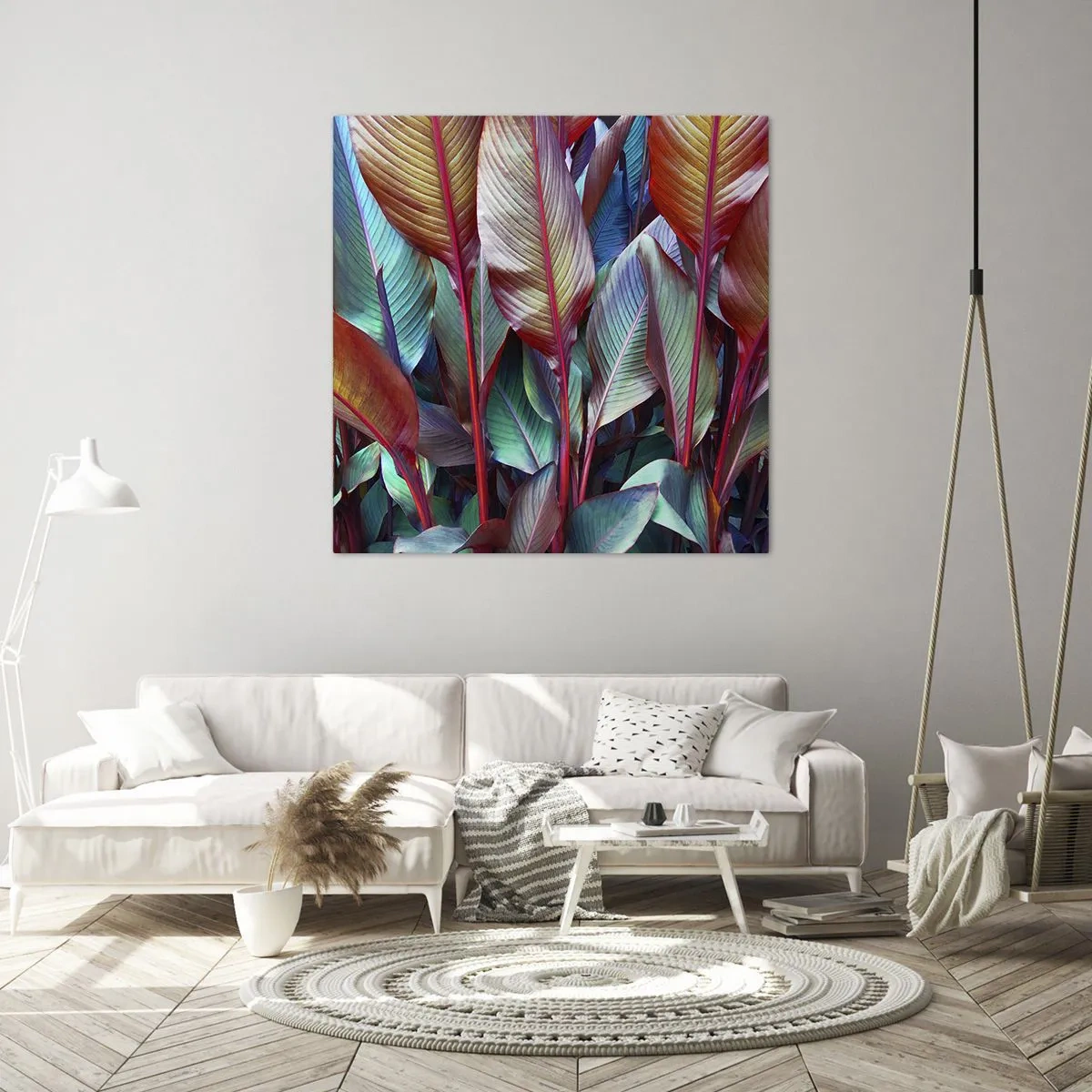 Obraz na płótnie - Kolorowy gąszcz - 40x40 cm