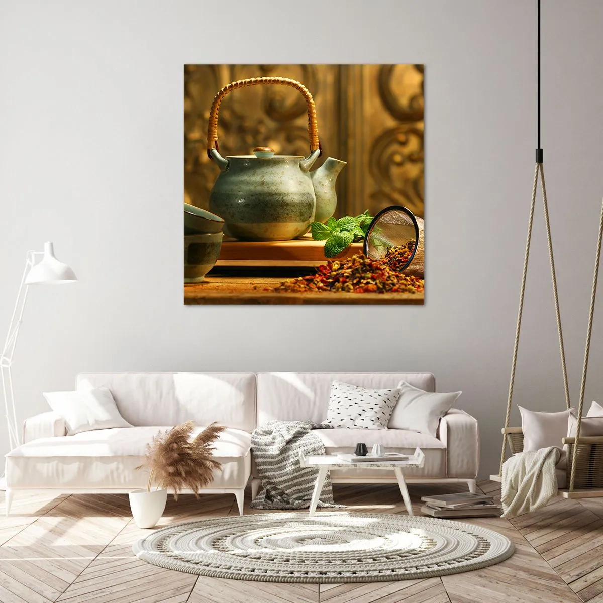 Obraz na płótnie - Traktat o piciu herbaty - 70x70 cm