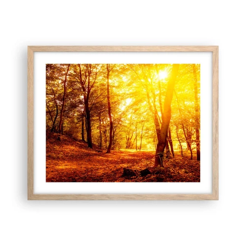 Plakat w ramie jasny dąb - Ku złotej polanie - 50x40 cm