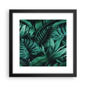 Plakat w czarnej ramie - Głębia tropikalnej zieleni - 30x30 cm