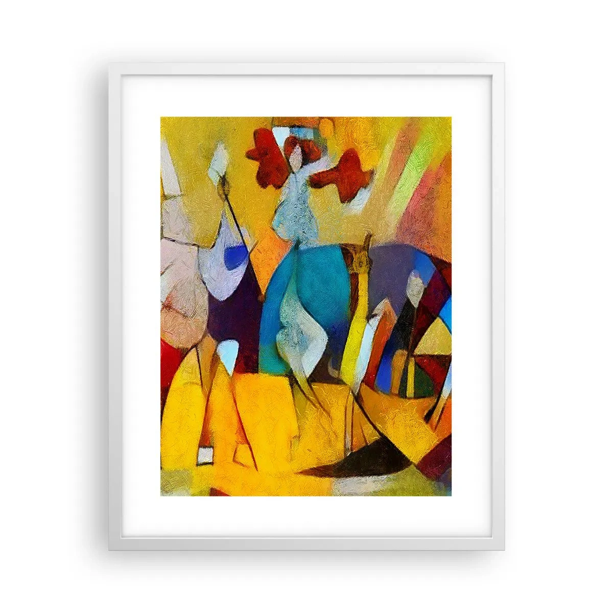 Plakat w białej ramie - Słońce - życie - radość - 40x50 cm