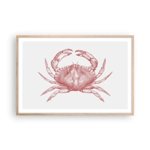 Plakat w ramie jasny dąb - Krab nad kraby - 91x61 cm