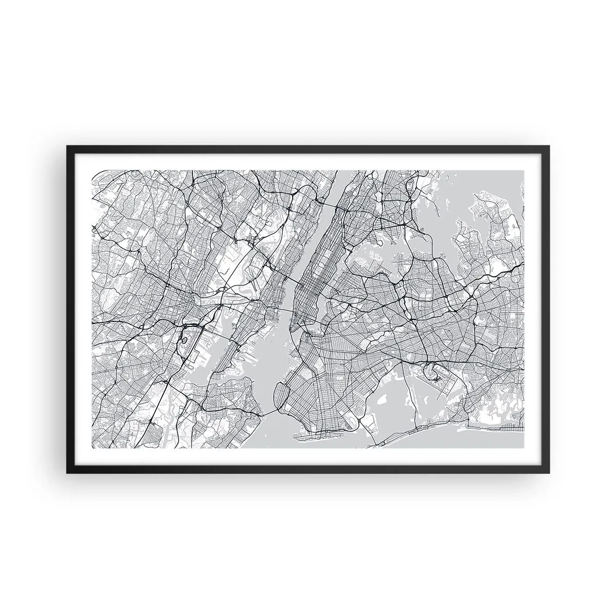 Plakat w czarnej ramie - Anatomia metropolii - 91x61 cm
