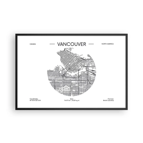 Plakat w czarnej ramie - Anatomia Vancouver - 91x61 cm