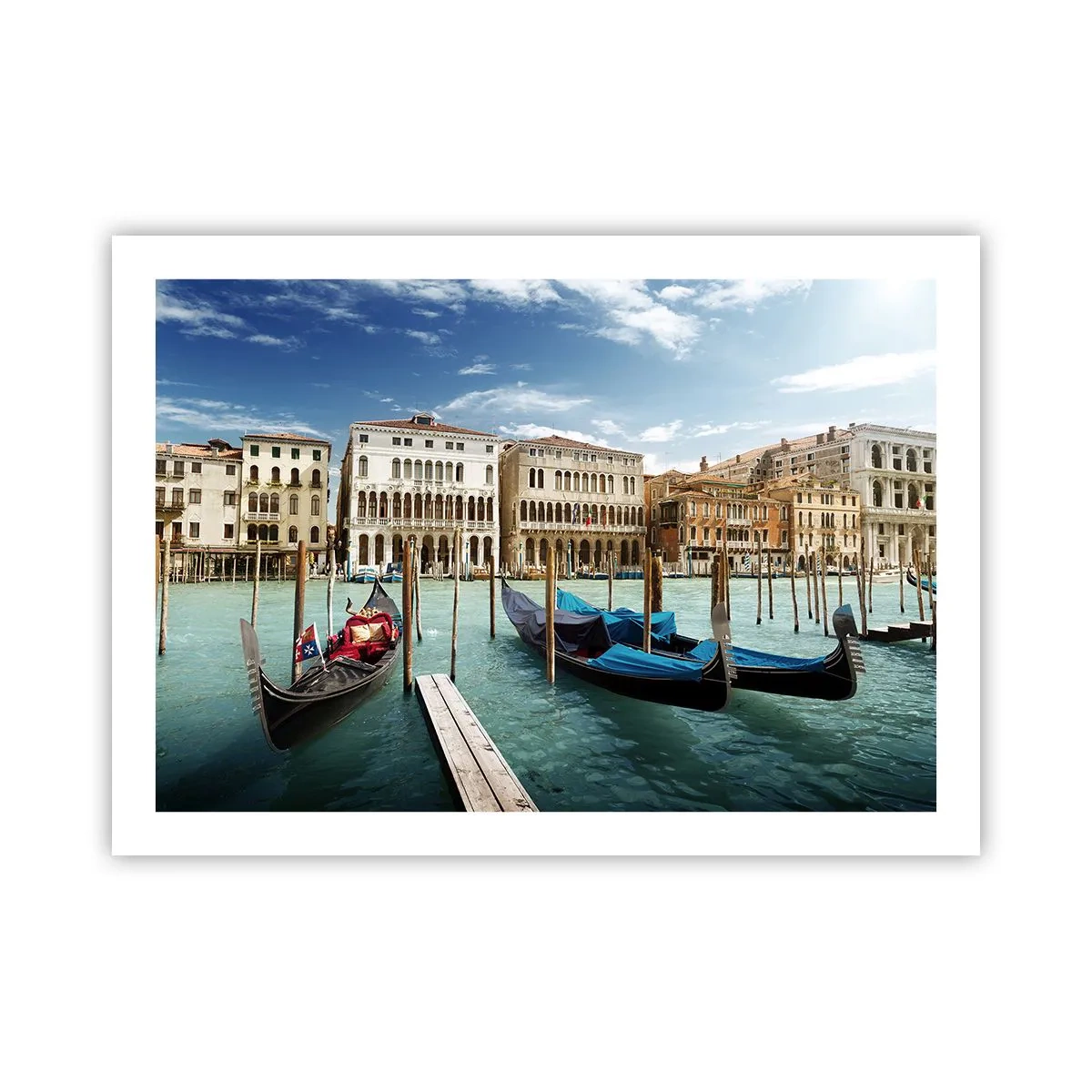 Plakat - Pałace w błękicie - 70x50 cm