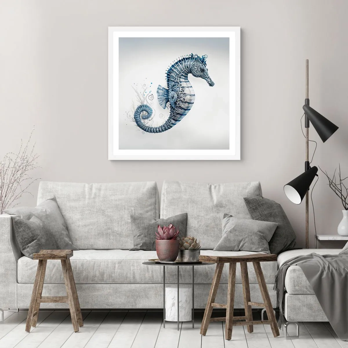 Plakat w białej ramie - Subtelny żart natury - 50x50 cm