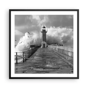 Plakat w czarnej ramie - Nieustraszona  - 60x60 cm