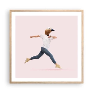 Plakat w ramie jasny dąb - Szczypta absurdu - 60x60 cm