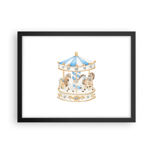 Plakat w czarnej ramie - Słodkie dzieciństwo - 40x30 cm