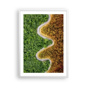 Plakat w białej ramie - Granice i przełomy - 50x70 cm