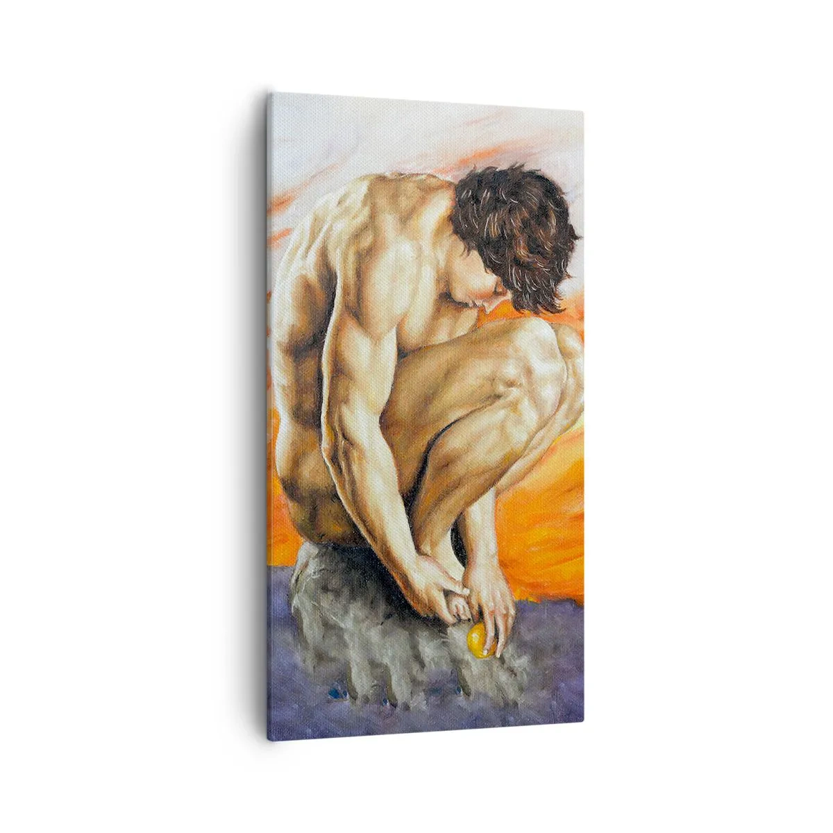 Obraz na płótnie - Zatopiony w sobie - 55x100 cm