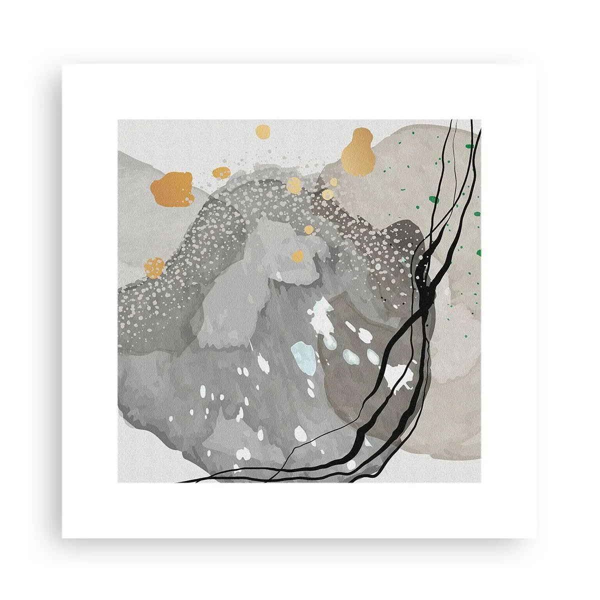 Plakat - Kompozycja organiczna - 30x30 cm