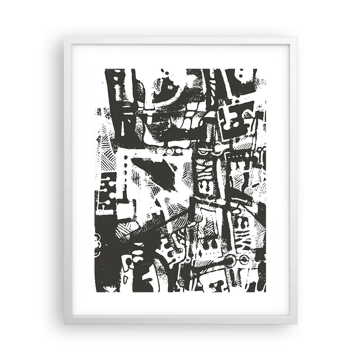 Plakat w białej ramie - Porządek czy chaos? - 40x50 cm