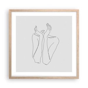 Plakat w ramie jasny dąb - O czym marzą dziewczyny - 50x50 cm