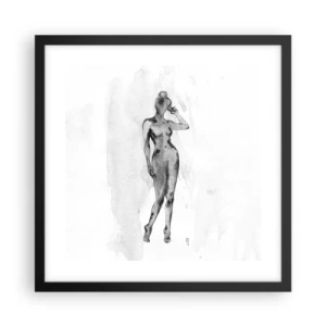 Plakat w czarnej ramie - Studium ideału kobiecości - 40x40 cm