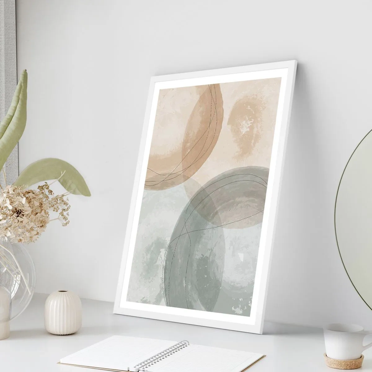 Plakat w białej ramie - Przenikanie światów - 30x40 cm