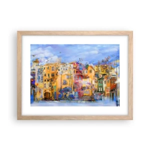 Plakat w ramie jasny dąb - Jesteśmy razem - 40x30 cm