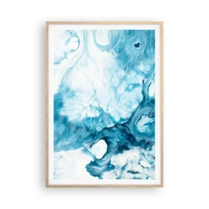 Plakat w ramie jasny dąb - Koncert błękitu - 70x100 cm