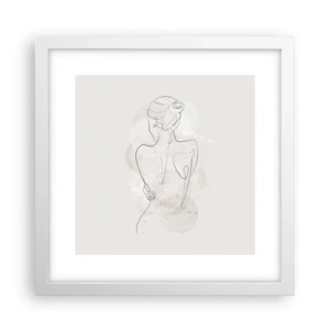 Plakat w białej ramie - Jak czuły instrument - 30x30 cm