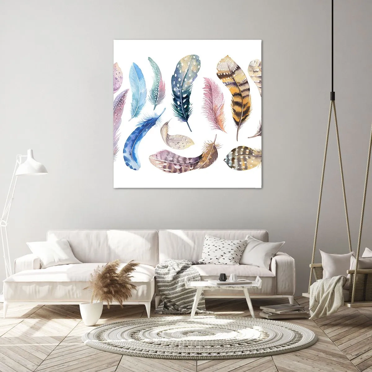 Obraz na płótnie - Lekkie, pstrokate i wielobarwne - 40x40 cm