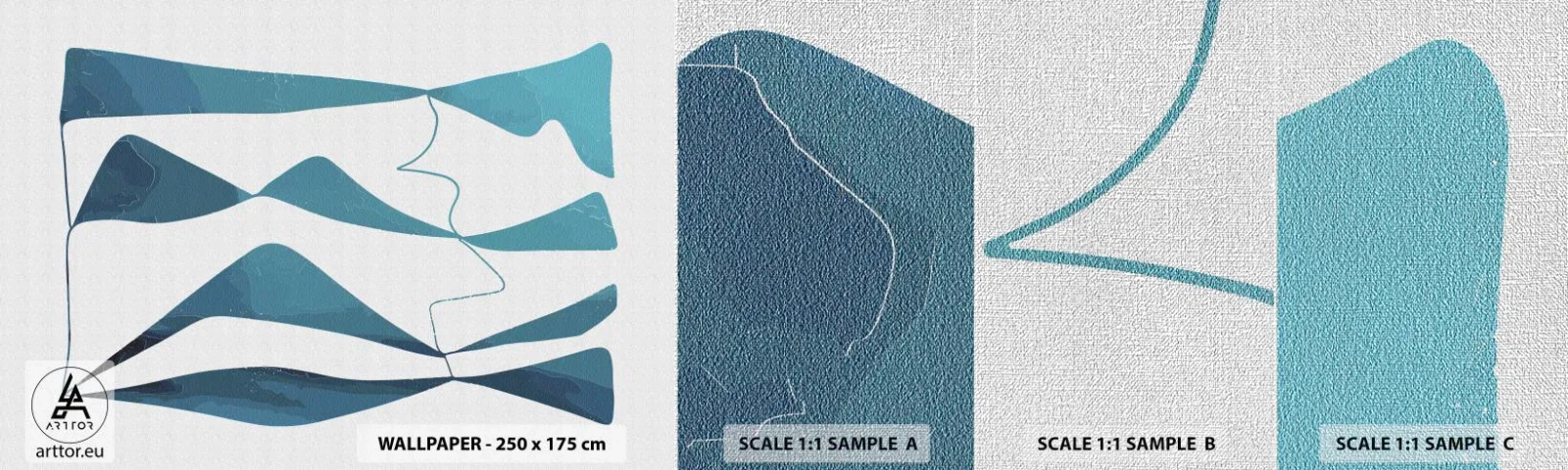 Fototapeta Próbka Premium Canvas - Abstrakcja: turkusowy związek - Minimalizm, Elementy, Abstrakcja - 100x30 cm