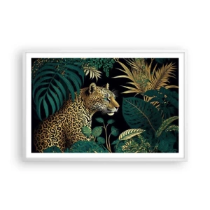 Plakat w białej ramie - Gospodarz w dżungli - 91x61 cm