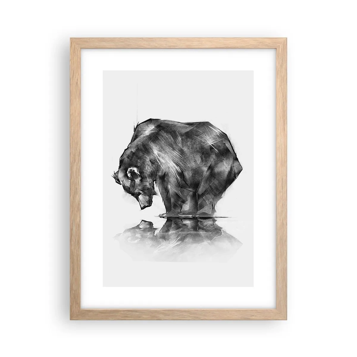 Plakat w ramie jasny dąb - Miło zobaczyć się z kimś bliskim - 30x40 cm