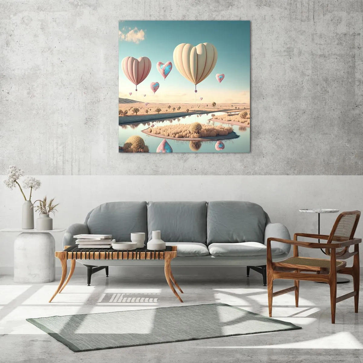 Obraz na szkle - Miłość pozwala wznieść się - 30x30 cm