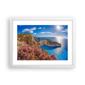 Plakat w białej ramie - Moje wielkie greckie wakacje - 40x30 cm