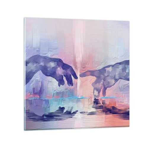 Obraz na szkle - Boska iskra życia - 50x50 cm