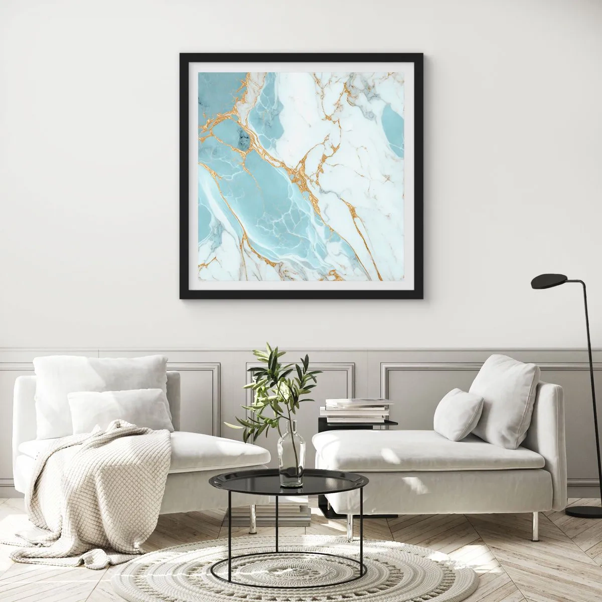 Plakat w czarnej ramie - Bogactwo kamienia - 60x60 cm