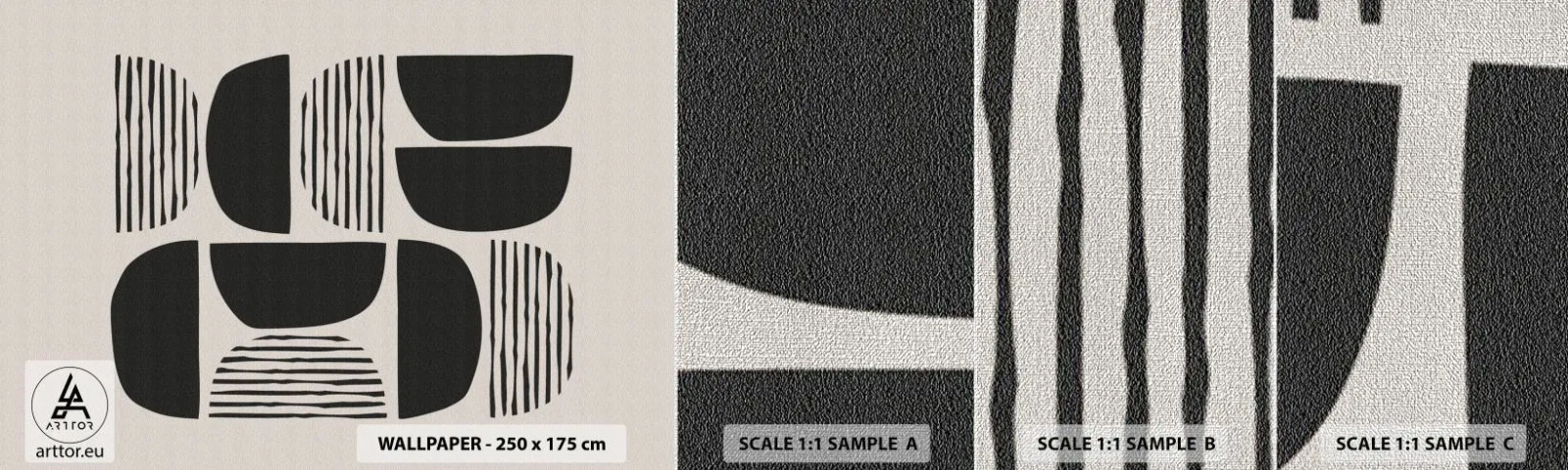 Fototapeta Próbka Premium Canvas - Połowiczne układy - Boho, Sztuka, Minimalizm - 100x30 cm